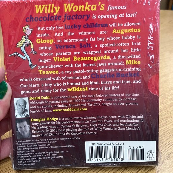 Charlie and the Chocolate Factory By: Roald Dahl Audiobook DVD Still wrapped. - Picture 2 of 2